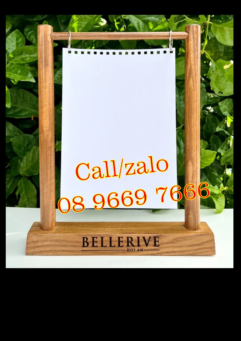 kệ menu gỗ để bàn khổ A5 đẹp