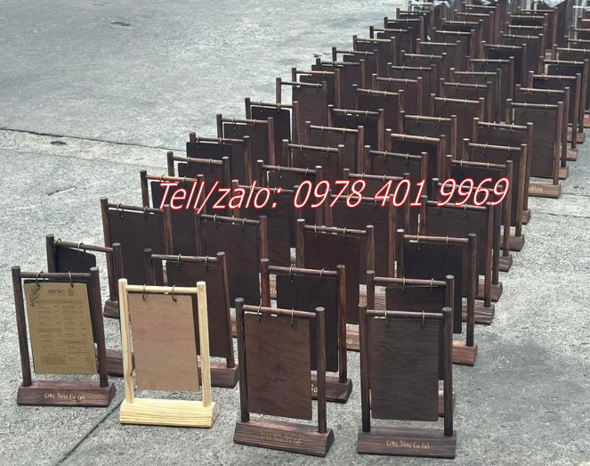 kệ menu gỗ đẹp giá rẻ